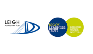 A graphic combining the logos of Leigh Academies Trust and Brook Learning Trust.