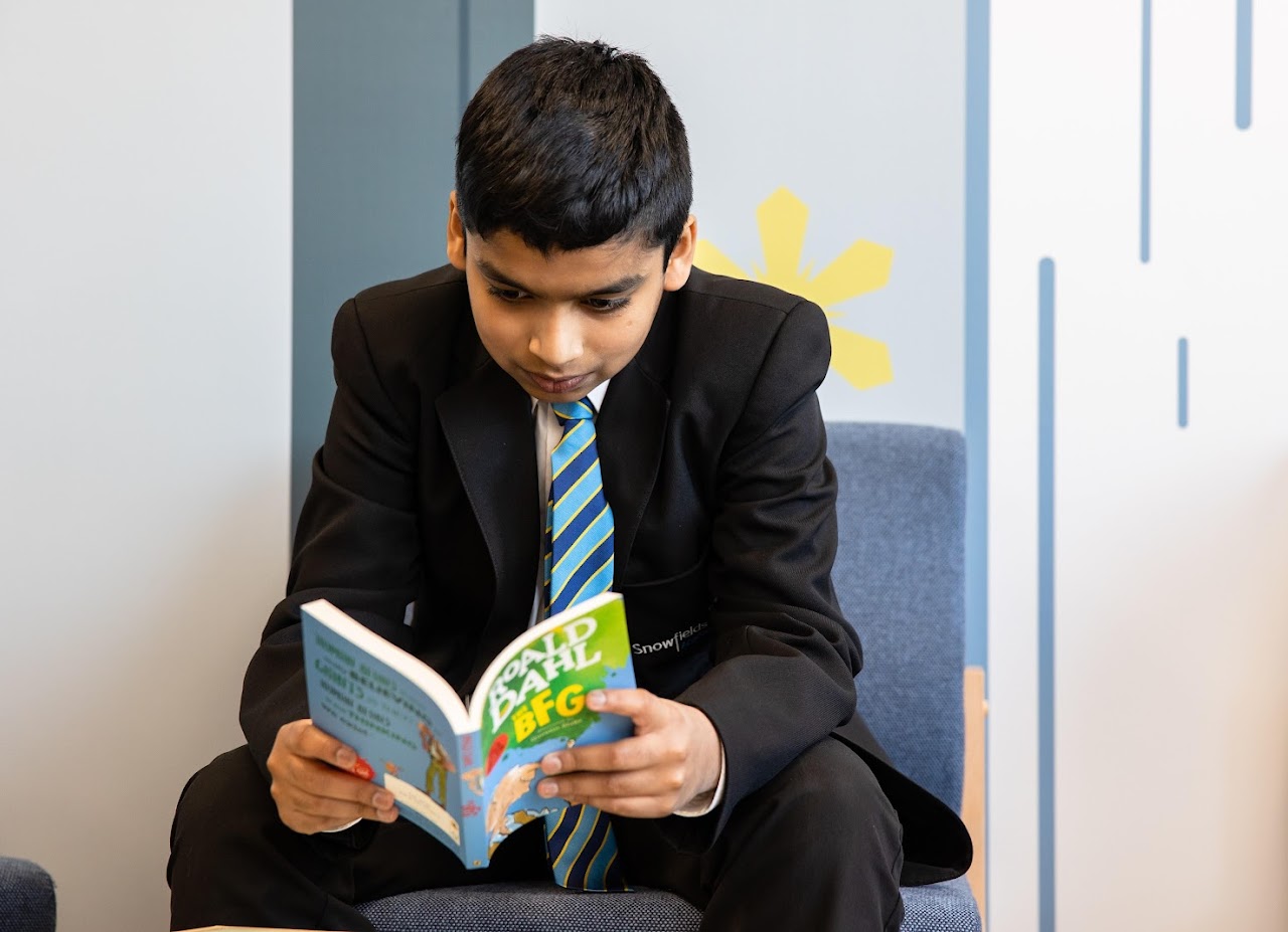 A child reading a book